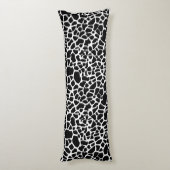 Coussins Longs Girly Giraffe Imprimer Bow en ruban orange avec no (Dos (Vertical))