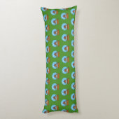 Coussins Longs Globe de neige avec un moineau mignon jouant au so (Dos (Vertical))