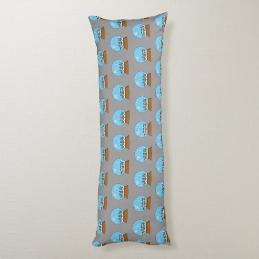 Coussins Longs Globe des neiges avec trois Chouettes Gnomes (Dos (Vertical))
