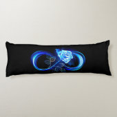 Coussins Longs Glowing infinity with blue rose (Dos)