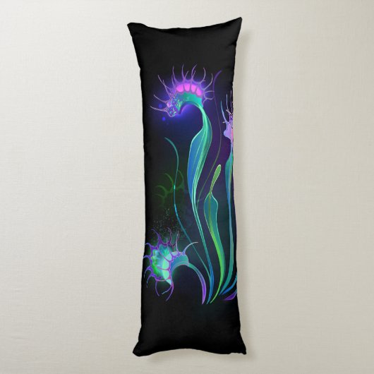 Coussins Longs Glowing Venus Flytrap (Dos (Vertical))