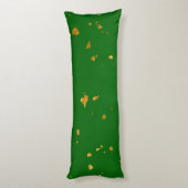 Coussins Longs Gold Flakes sur Emerald Green (Dos (Vertical))