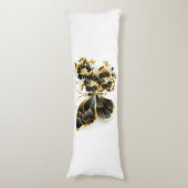 Coussins Longs Gold flower Butterfly with Black Orchid (Devant (Vertical))