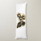 Coussins Longs Gold flower Butterfly with Black Orchid (Dos (Vertical))