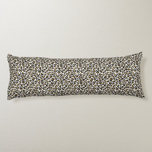Coussins Longs Gold Glam Black Leopard (Dos)