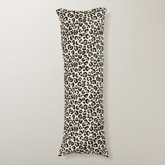 Coussins Longs Gold Glam Black Leopard (Devant (Vertical))