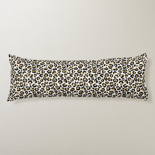 Coussins Longs Gold Glam Black Leopard (Devant)