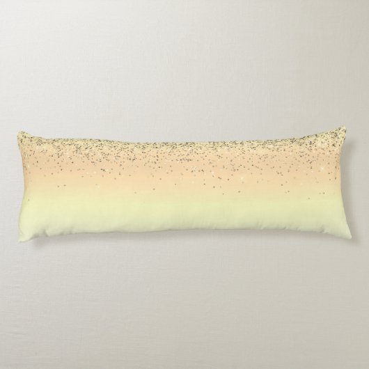 Coussins Longs Gold Parties scintillant Girly Luxe Moderne Monogr (Dos)