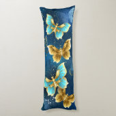 Coussins Longs Golden butterflies (Dos (Vertical))