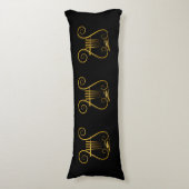 Coussins Longs Golden lyre (Devant (Vertical))