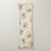 Coussins Longs Golden Retriever Painting mignon Original Chien Ar (Dos (Vertical))