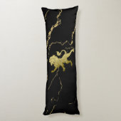 Coussins Longs Golden Royal Lion Marbre noir (Dos (Vertical))