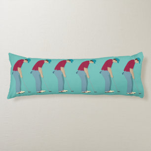 Coussins Longs Golfeurs Bleus turquoises à coudre des balles