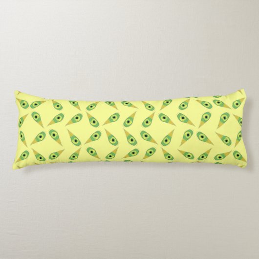 Coussins Longs Gossamer Ailes Sur Jaune (Devant)