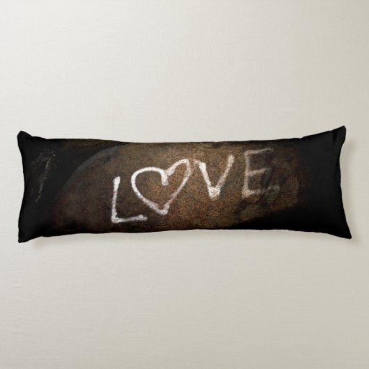 Coussins Longs Graffiti d'amour blanc (Dos)