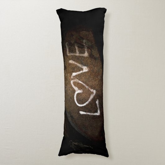 Coussins Longs Graffiti d'amour blanc (Devant (Vertical))