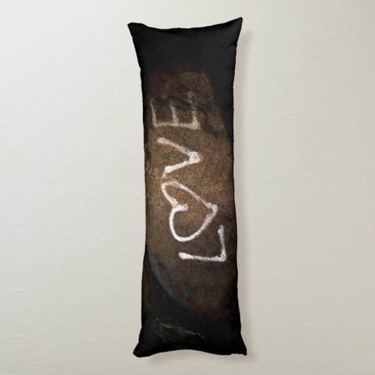 Coussins Longs Graffiti d'amour blanc (Dos (Vertical))