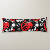 Coussins Longs grafitti LOVE B. Black BG (Dos)