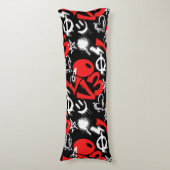 Coussins Longs grafitti LOVE B. Black BG (Devant (Vertical))