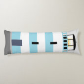 Coussins Longs Grand phare bleu et blanc (Dos)