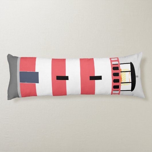 Coussins Longs Grand phare rouge et blanc (Dos)