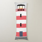 Coussins Longs Grand phare rouge et blanc (Devant (Vertical))