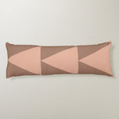 Coussins Longs Grand Triangles géométriques Mocha Mousse Dusty ro (Dos)