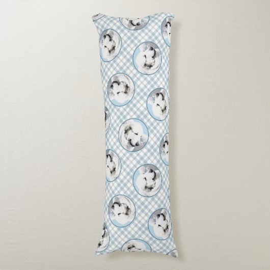 Coussins Longs Grande Pyrénées Peinture Blanc Original Animal de (Devant (Vertical))