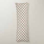 Coussins Longs Grands points rétro - blanc et taupe (Dos (Vertical))