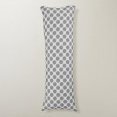 Coussins Longs Grands points rétro - tons gris / gris (Devant (Vertical))