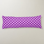 Coussins Longs Grands pois rétro - orchidée et violet (Dos)