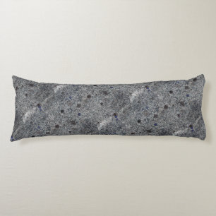 Coussins Longs Granit gris avec détails bleus