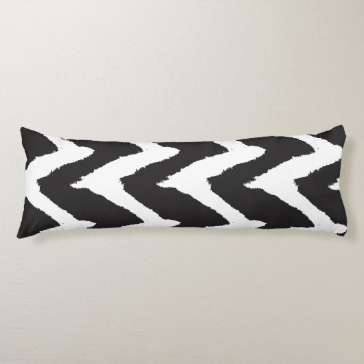 Coussins Longs Graphique noir blanc (Devant)