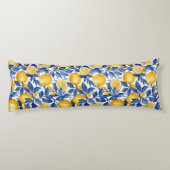 Coussins Longs Gras Bleu Italien Positano Lemon (Dos)