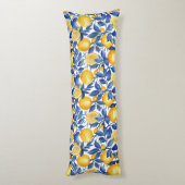 Coussins Longs Gras Bleu Italien Positano Lemon (Dos (Vertical))