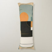 Coussins Longs Gras rétro : Cercles et rectangles Abstraits (Devant (Vertical))