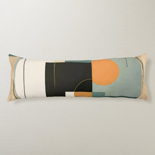 Coussins Longs Gras rétro : Cercles et rectangles Abstraits (Devant)