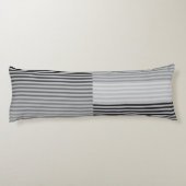 Coussins Longs Gray, Black, White Stripes (Dos)