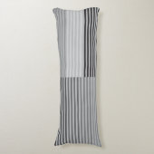 Coussins Longs Gray, Black, White Stripes (Devant (Vertical))