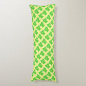Coussins Longs Grenouilles De Cartographie Motif Vert Et Jaune (Devant (Vertical))