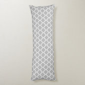 Coussins Longs Gris Blanc Marocain #5 Gris Foncé Monogramme Nom (Dos (Vertical))