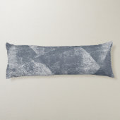 Coussins Longs Gris bleu foncé Texture géométrique minimale d'enc (Dos)