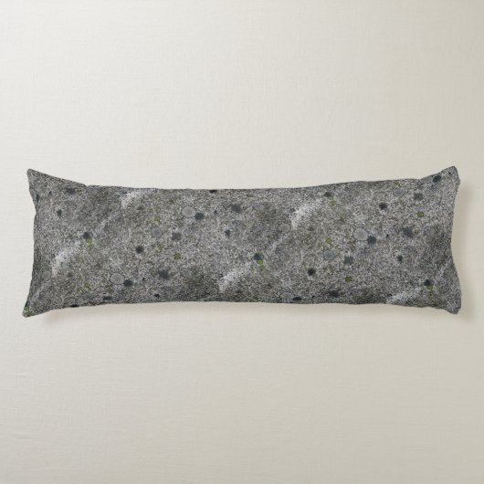 Coussins Longs Gris de granit avec de la mousse verte (Devant)