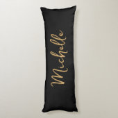 Coussins Longs Gris et bandes noires avec dentelle d'or (Dos (Vertical))