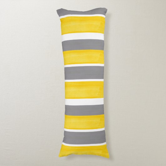 Coussins Longs Gris Jaune Gris Blanc Gris Moderne 2 (Devant (Vertical))