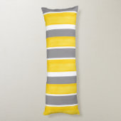 Coussins Longs Gris Jaune Gris Blanc Gris Moderne 2 (Dos (Vertical))