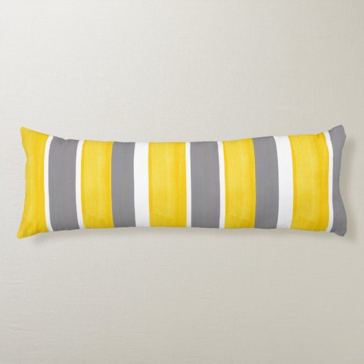 Coussins Longs Gris Jaune Gris Blanc Gris Moderne 2 (Devant)