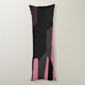 Coussins Longs gris rose et noir abstrait (Dos (Vertical))