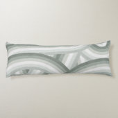 Coussins Longs Gris Vert Retro Arc-en-ciel Motif (Dos)