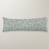 Coussins Longs Gris vert Retro Lino Imprimer Motif géométrique (Devant)